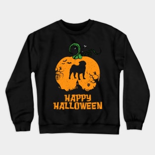 Halloween Pug Pumpkin Crewneck Sweatshirt